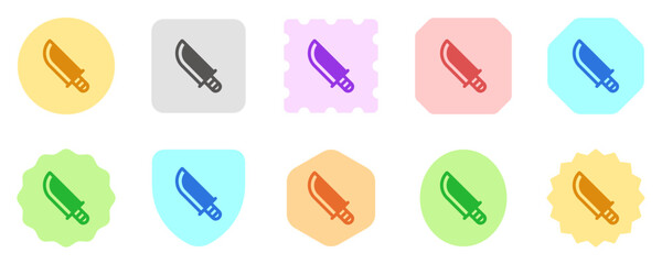 Editable knife, machete, hunting knife vector icon. Part of a big icon set family. Perfect for web and app interfaces, presentations, infographics, etc