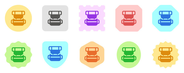 Editable rucksack, camper bag, backpack vector icon. Part of a big icon set family. Perfect for web and app interfaces, presentations, infographics, etc