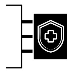 Obraz premium hospital sign Solid icon