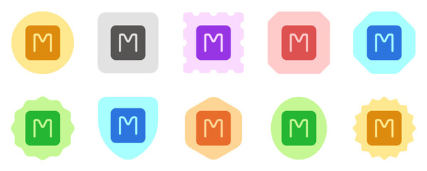 Editable camera manual mode, M letter vector icon. Part of a big icon set family. Perfect for web and app interfaces, presentations, infographics, etc
