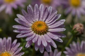 Obraz premium Isolated Purple Aster