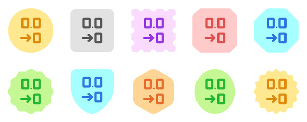 Editable reduce decimal place vector icon. Part of a big icon set family. Perfect for web and app interfaces, presentations, infographics, etc