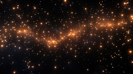 A vast view of numerous glowing golden stars and light points scattered across a dark space background evoking a sense of wonder and infinity