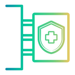 Obraz premium hospital sign Line Gradient Icon
