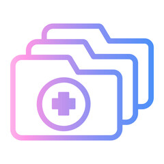 medical records Line Gradient Icon