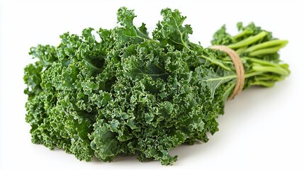 Fototapeta premium Freshly harvested bunch of curly kale