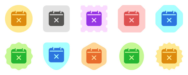 Editable vector delete calendar event icon. Part of a big icon set family. Perfect for web and app interfaces, presentations, infographics, etc