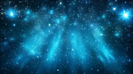 Fototapeta premium Vast, starry sky with a bright light shining through the clouds