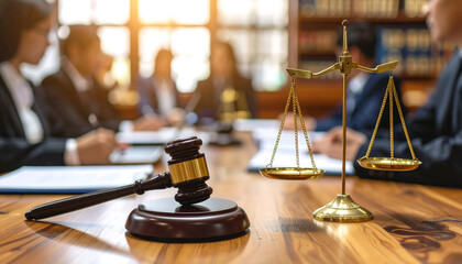 Legal proceedings overview courtroom photography professional close-up justice concept