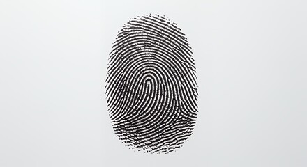 Highly Detailed Smudged Monochromatic Fingerprint on Clean White Background