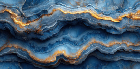 Close-Up of Blue-Gray Marble Texture: Geological Art from Top-Down View