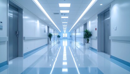 病院の通路。AIで生成