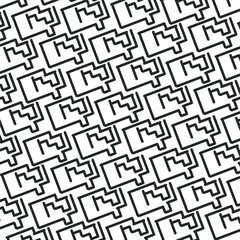 The lines form a repeating geometric pattern, imitating a labyrinth. 