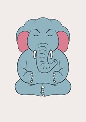 Animal spiritual trippy psychedelic illustration