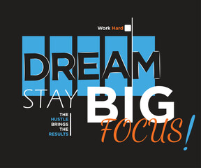 Obraz premium Grind, Hustle, Succeed: Dream Big Motivational Typography Series - Bold Results-Driven Vector Art