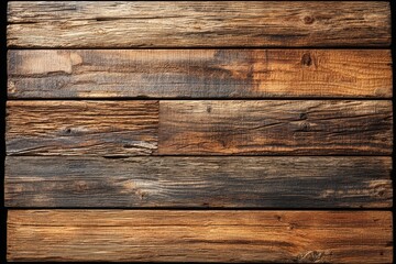 Fototapeta premium Reclaimed wood planks in horizontal rows