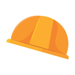 Orange safety helmet icon. Vector