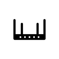 Modern wireless router design featuring a sleek structure and multiple antennas for enhanced connectivity in a home environment
