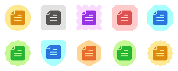Editable vector text file icon. Part of a big icon set family. Perfect for web and app interfaces, presentations, infographics, etc
