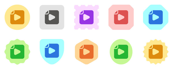 Editable vector multimedia file icon. Part of a big icon set family. Perfect for web and app interfaces, presentations, infographics, etc