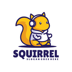 Cartoon Squirrel Mascot Logo Design