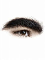 Fototapeta premium Eye Brow Hair Macro Beauty Skin Closeup Emotive Expression Feminine Masculine Nature Elegance Human Abstract Photography Style Shadows Lighting Textures Portraits Realism Surrealism Narrative