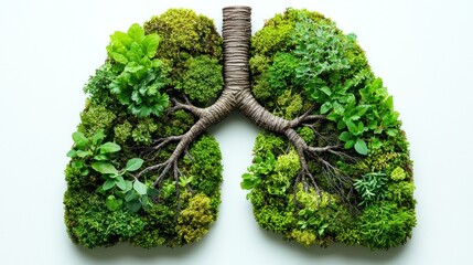 Green lungs concept for healthy breathing