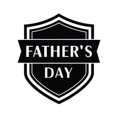 Classic black and white father's day emblem design representing the holiday celebrating dads and paternal bonds.
