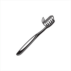 Toothbrush Icon Silhouette