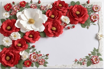 red and white color paper