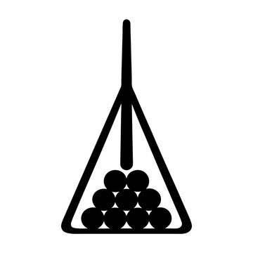 recommend clip art: Rack of billiard balls in a triangle a classic game image