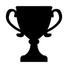 Silhouette of a classic trophy cup representing victory and achievement