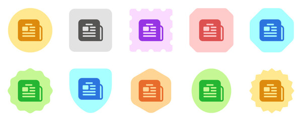 Vector newspaper newsletter icon. Black, white background. Perfect for app and web interfaces, infographics, presentations, marketing, etc.