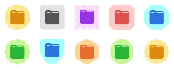 Editable vector file folder archive icon. Part of a big icon set family. Perfect for web and app interfaces, presentations, infographics, etc
