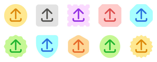 Editable vector arrow upload icon. Part of a big icon set family. Perfect for web and app interfaces, presentations, infographics, etc