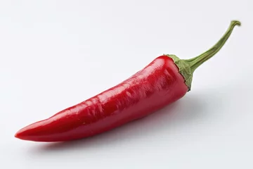 Close-up of a vibrant red chili pepper.