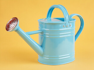 modern blue watering can