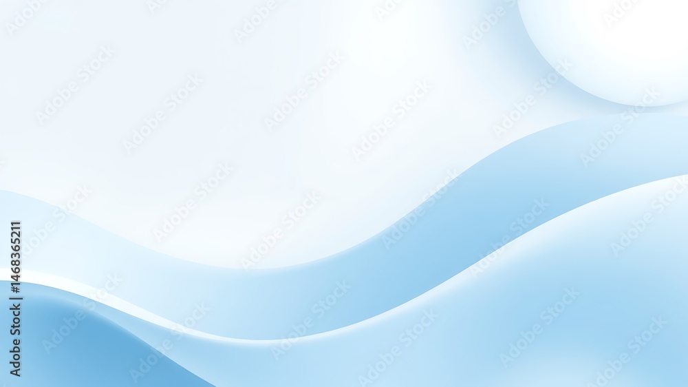 Canvas Prints abstract blue and white wavy background with elegant gradual transition in modern style