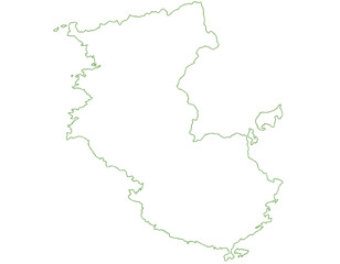和歌山県　地図　白　イラスト