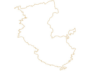 和歌山県　地図　白　イラスト