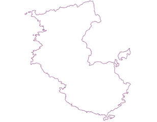 和歌山県　地図　白　イラスト