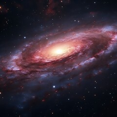 Fototapeta premium Spiral galaxy in deep space (2)