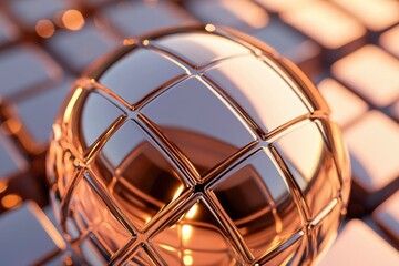 Polished sphere on a grid