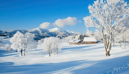 Snowy mountain landscape (2)