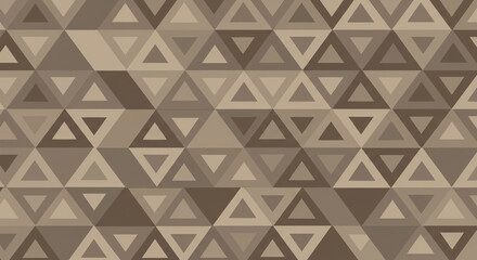 Symmetrical Beige Brown Interlocking Triangles Retro Vector Seamless Matte