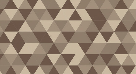 Symmetrical Beige Brown Interlocking Triangles Retro Vector Seamless Art