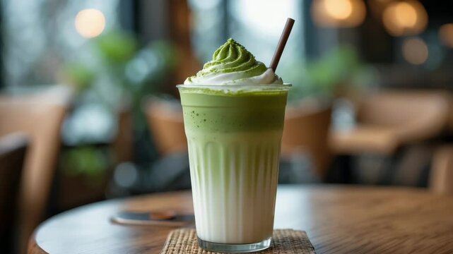 iced matcha green tea latte