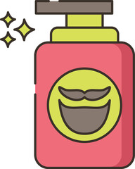 beard oil illustration on a white background    