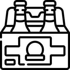 beer box illustration on a white background     