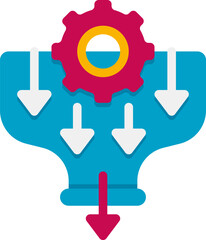 bottleneck illustration on a white background    